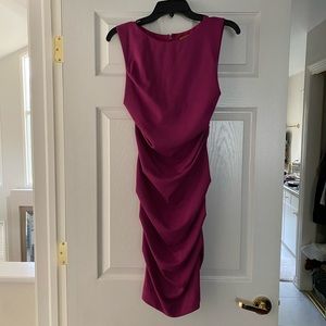 NWOT Nicole Miller Pink Ruched Dress